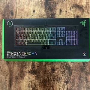 Razer backlit rainbow gaming keyboard